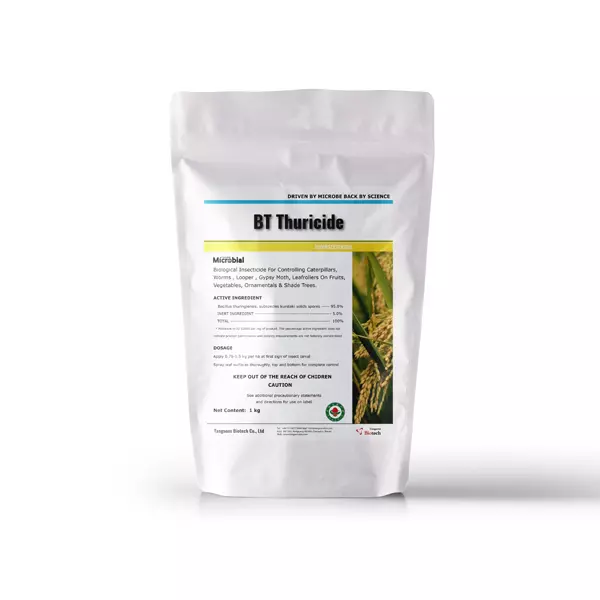 BT Thuricide is biological insecticide for organic caterpillar and moth control